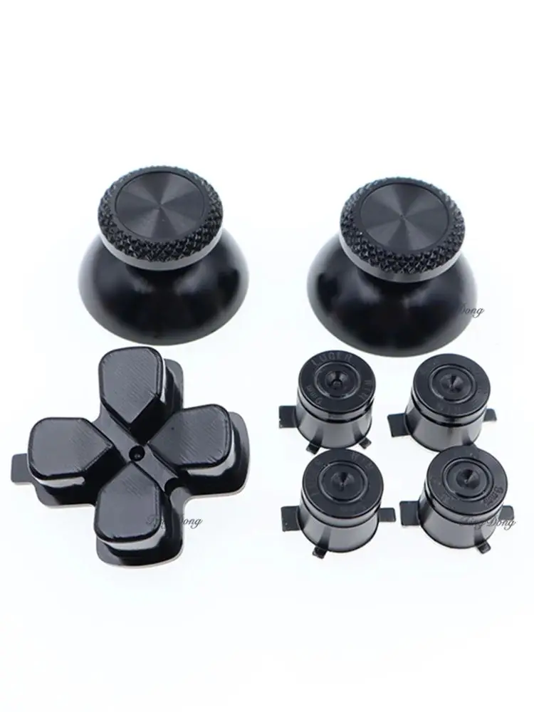 1 jeu de boutons en aluminium et métal pour manette PS5, poignée analogique, boutons de balle d'action et touches D-pad de Direction