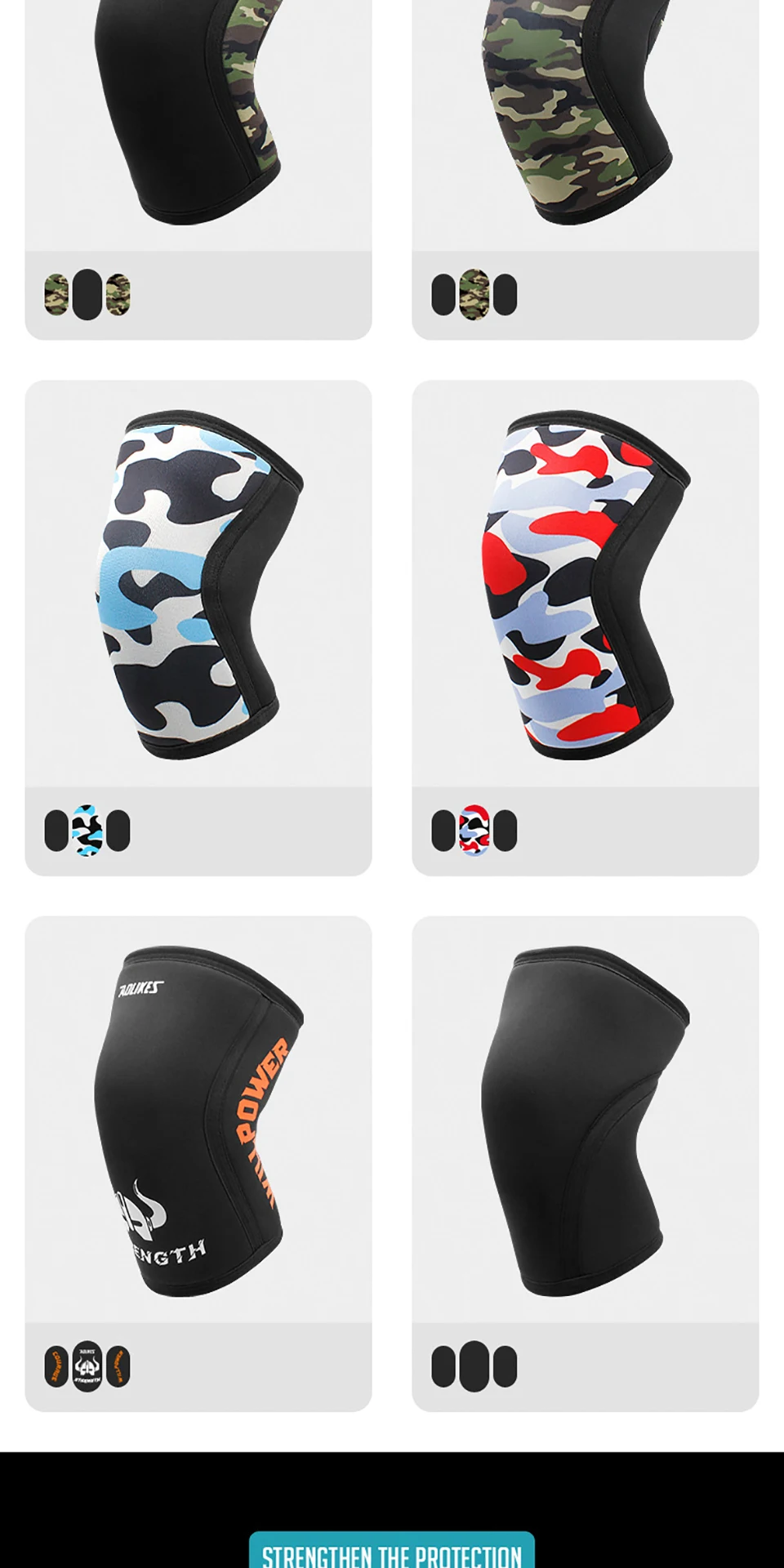 AOLIKES 1 Paar 7 mm Neopren-Sport-Knieschützer, Kompression, Gewichtheben, unter Druck, Crossfit, Training, Knieschützer, Unterstützung für Damen und Herren – Detail 5