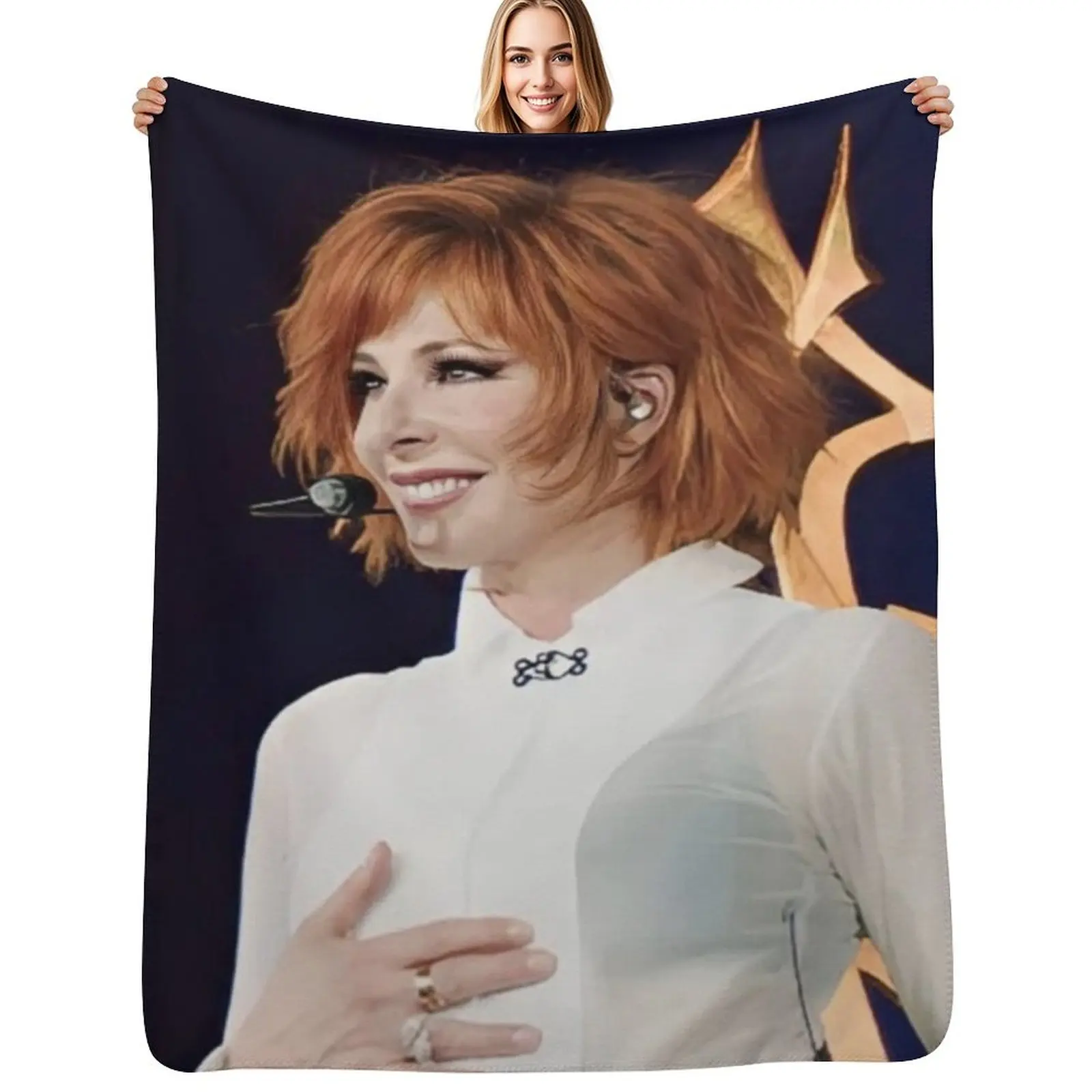 Mylene Farmer Nevermore 2024 Throw Blanket Lightweight Warm Blanket for Travel Camping