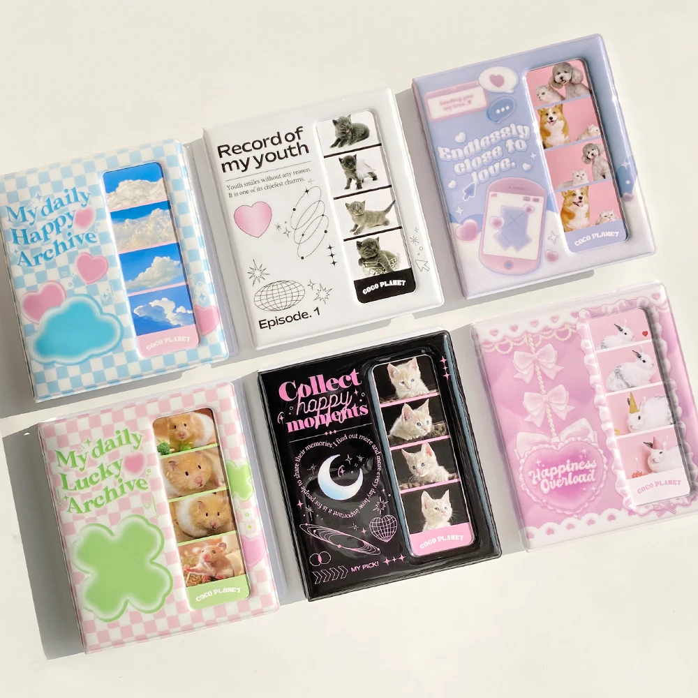 Original Korea Life 4 Grid Photo Collection Book 4 Photocard Binder Cute Strip Photo Decoration Album