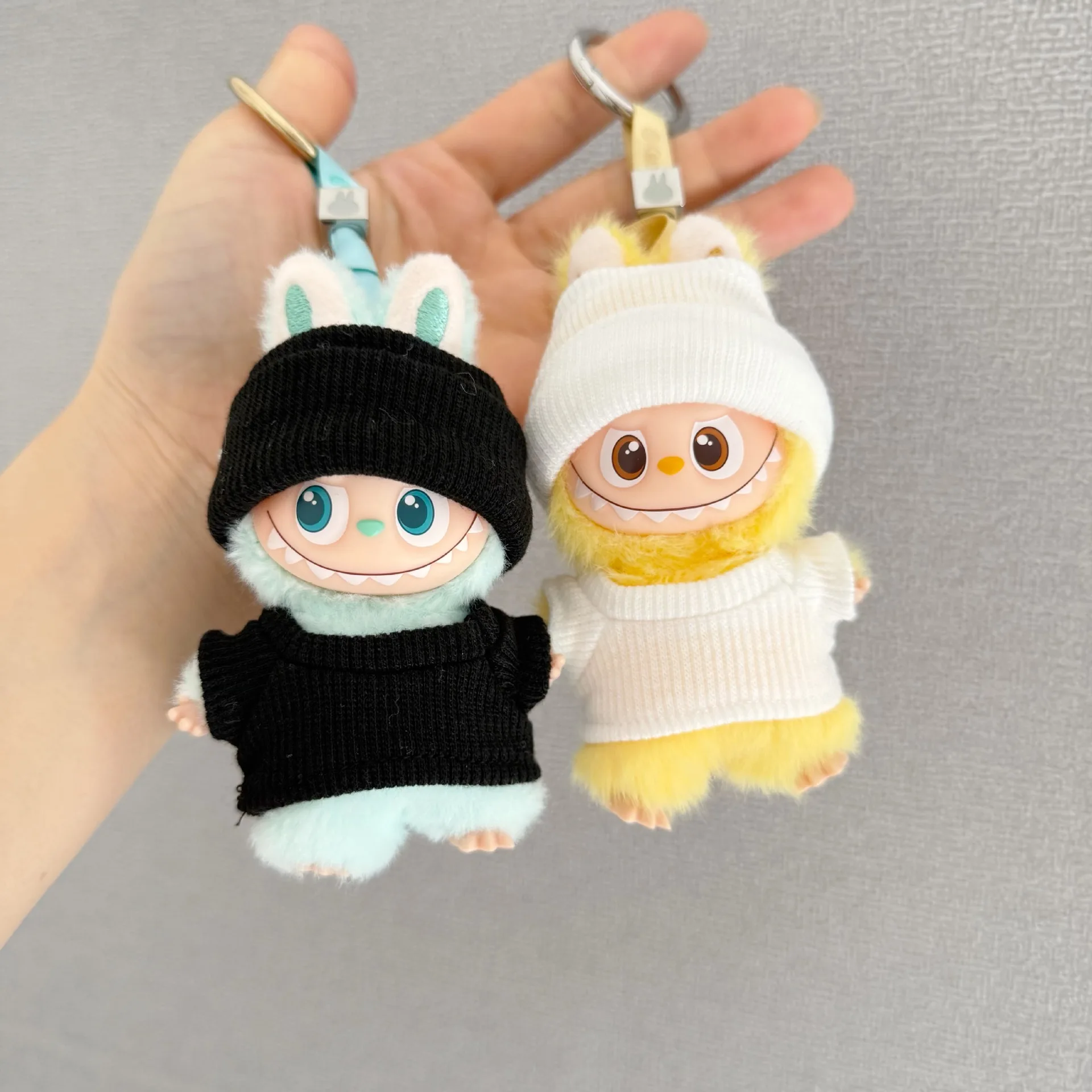For Labubu Clothing Knitted Sweater for Labubu 4.0 MINI Pin for Love Series Knit Flap Hat T-Shirt Clothes Accessories