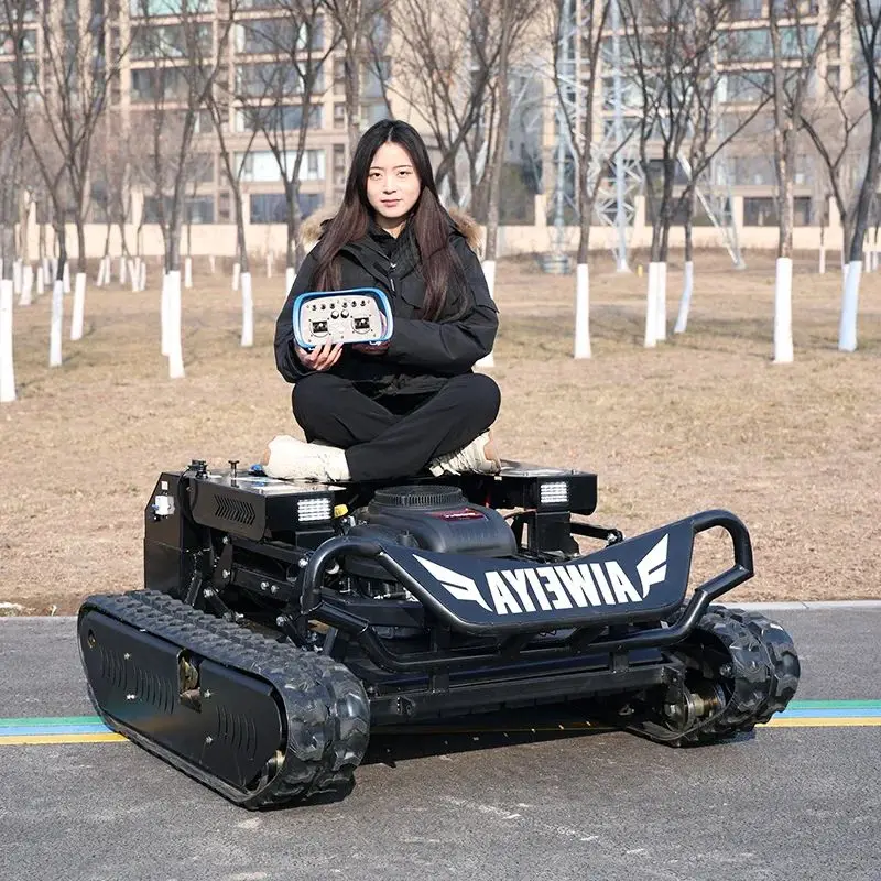 

Индивидуально настраиваемая гусеничная газонокосилка-робот с дистанционным управлением и нулевым радиусом поворота, оборудование для прополки для домашнего использования