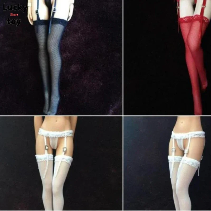 

Масштаб 1/6, женские аксессуары для одежды, сексуальные черные, белые, красные чулки, колготки, шорты, высокие носки съемные