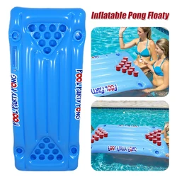 Inflatable Pong Floaty Summer Pool Party Decorations Inflatable Pool Game Table Float Pool Games for Adults and Family