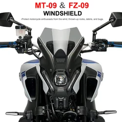 For YAMAHA MT-09 FZ-09 MT 09 MT09 FZ09 2023 Motorcycle Accessories Windshield Sport Windscreen Screen Wind Deflector 2021 2022
