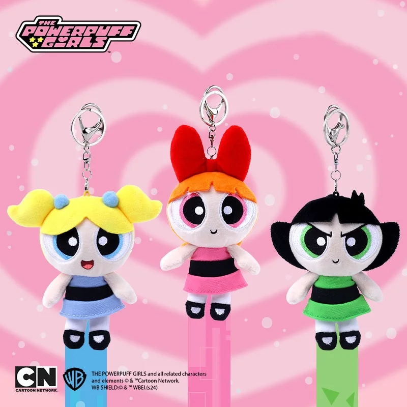 

12 см новый Kawaii The Powerpuff Girls мультфильм плюшевая кукла рюкзак кулон аниме девчачье сердце милые плюшевые игрушки брелок подарок для девочек