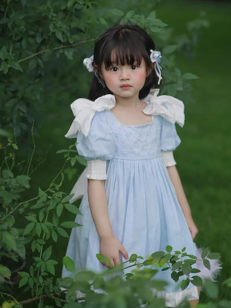 2024 New Baby Spanish Lolita Princess Dress Children\'s Birthday Party Toddler College Style Girls Dresses For Eid A3512