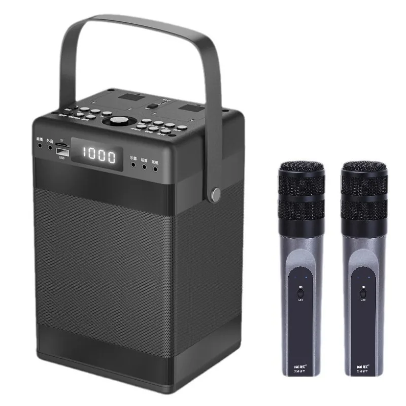 

KTV microphone, portable bluetooth speaker, subwoofer, small steel cannon