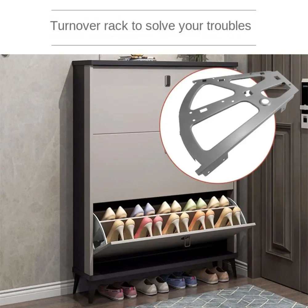 Stainless steel Shoe Cabinet Hinges Thickened Turning Rack Shoes Rack Fittings Hinge Fittings Movable Flip Plate Frame