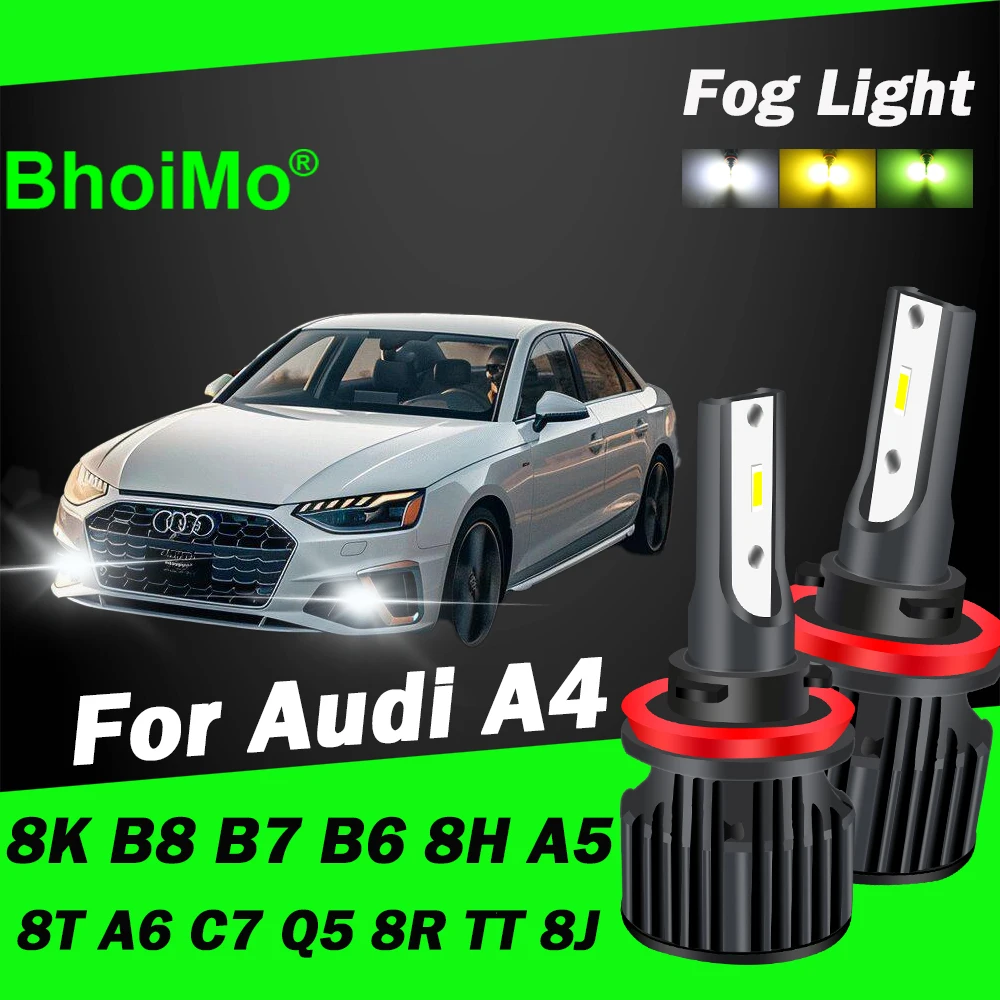

BhoiMo Front Fog Light Led For Audi A4 8K B8 B7 B6 8H A5 8T A6 C7 Q5 8R TT 8J Car Bulb Lamp Auto