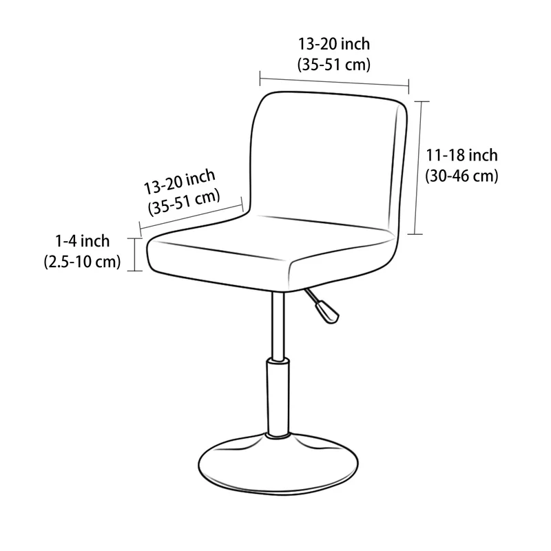 1/2/4pcs Bar Chair Covers Jacquard Short Back Dining Chair Stool Cover Stretch Chair Furniture Protector for Hotel Bar Counter