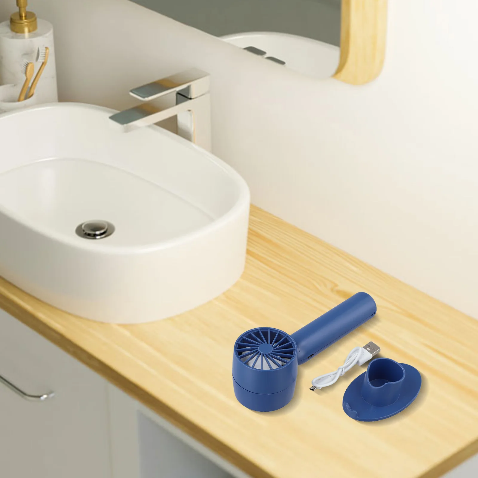 

Розовый портативный ручной вентилятор Перезаряжаемый вентилятор USB Перезаряжаемый вентилятор Тихая работа Перезаряжаемая батарея Подходит для офисов