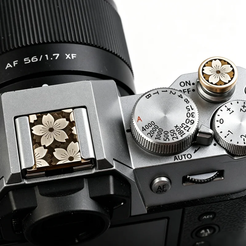 Sakura Series Metal Hot Shoe Cover for Canon Nikon Sony Fuji XT50 XM5 XT30II Leica ZF Z50 R50 DSLR Mirrorless Camera Parts view 3