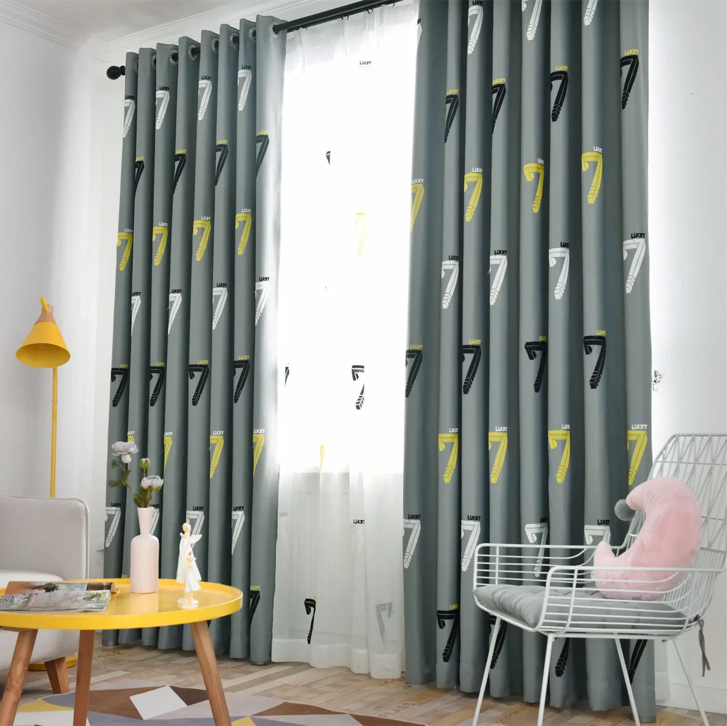 

Embroidered Curtains for Living Room Simple and Modern Personality Boy Curtains for Bedroom Garden High Shading Rate Curtain
