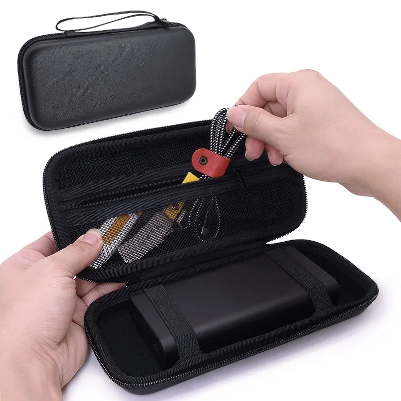 Black Hard Case for Anker PowerCore 20100mAh 20000mAh Powerbank, Hard Drive, Cards, USB Cables, Earphones