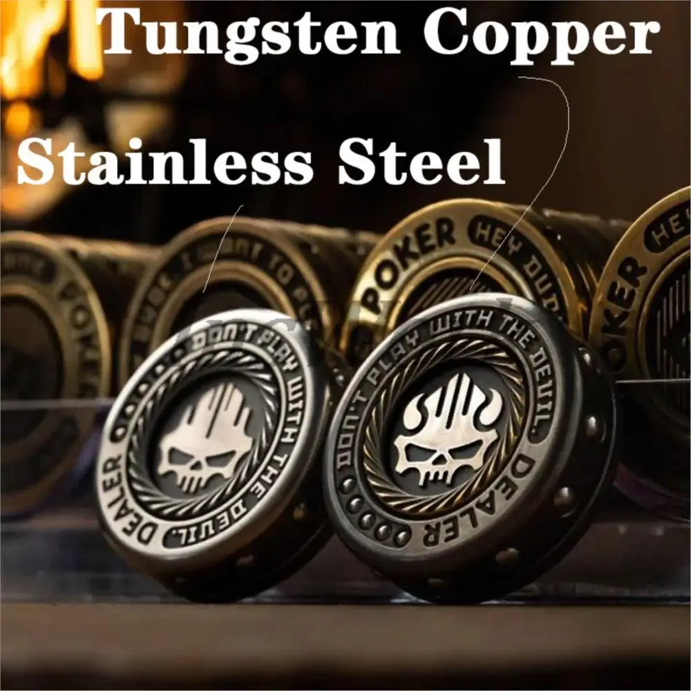 LAUTIE MINI Dealer Spinner 2099 Poker Tungsten Copper Office Desk Fidget Spinner Adult Decompression Collectible Toys EDC Fidget