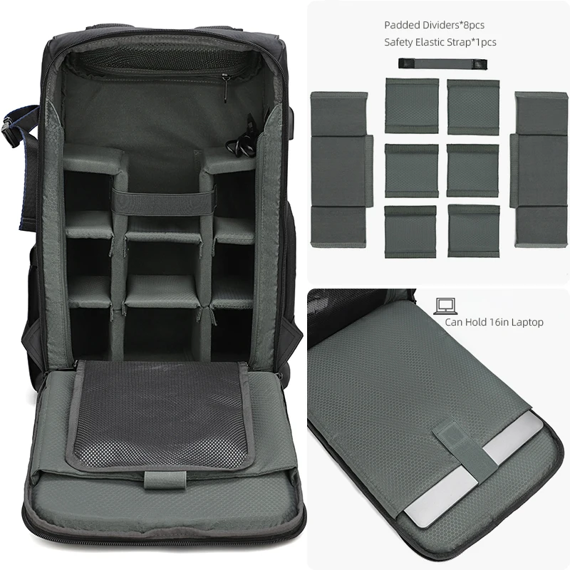 Large Anti-Theft Camera Backpack Bag Professional for DSLR SLR Mirrorless Camera Gear Waterproof