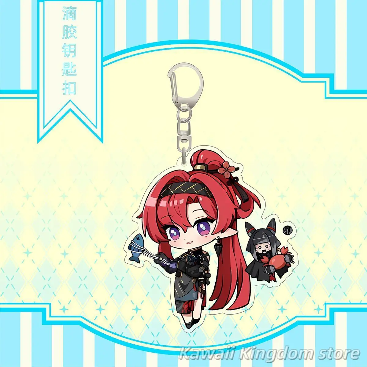 Wuthering موجات تشانغلي فيبي جينشي جيان أنيمي تأثيري الاكريليك المدرسية مفتاح سلسلة قلادة سلاسل المفاتيح لعبة ظهره قلادة