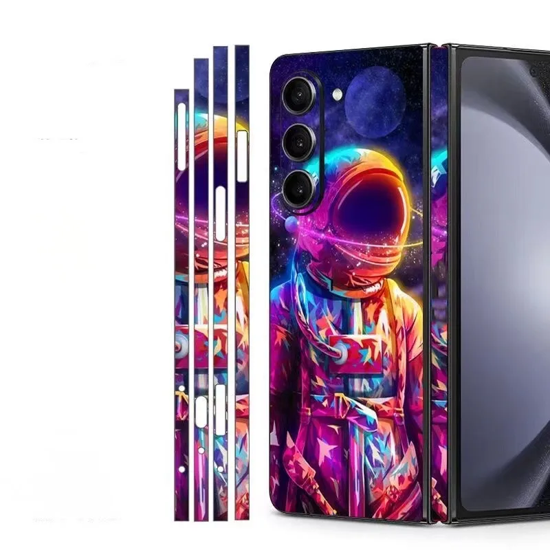 3IN1 Colorful Decal Skin for Samsung Galaxy Z Fold6 5 4 3 2 Back Screen Protector Hinge Film Cover Fold5 3M Wrap Matte Sticker