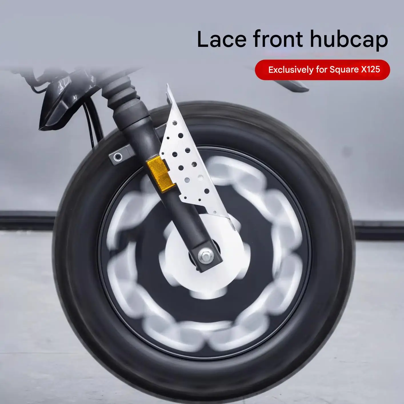 For SquareX125, modified retro wheel hub cover, front wheel rim sealing disc decorative cover accessory