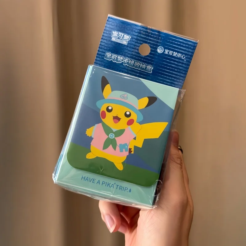 Original PTCG PKM Road Trip Collection PKQ And Friends Themed Card Sleeves Battle Playmat And Deck Storage Box Surprise Toy Gift