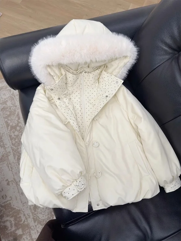 

Korean Sle Lazy High-End Winter Coat New 2025 Women's Loose Cotton Jaet Warm Hooded Faionable Long Sve Zipper Pure C...