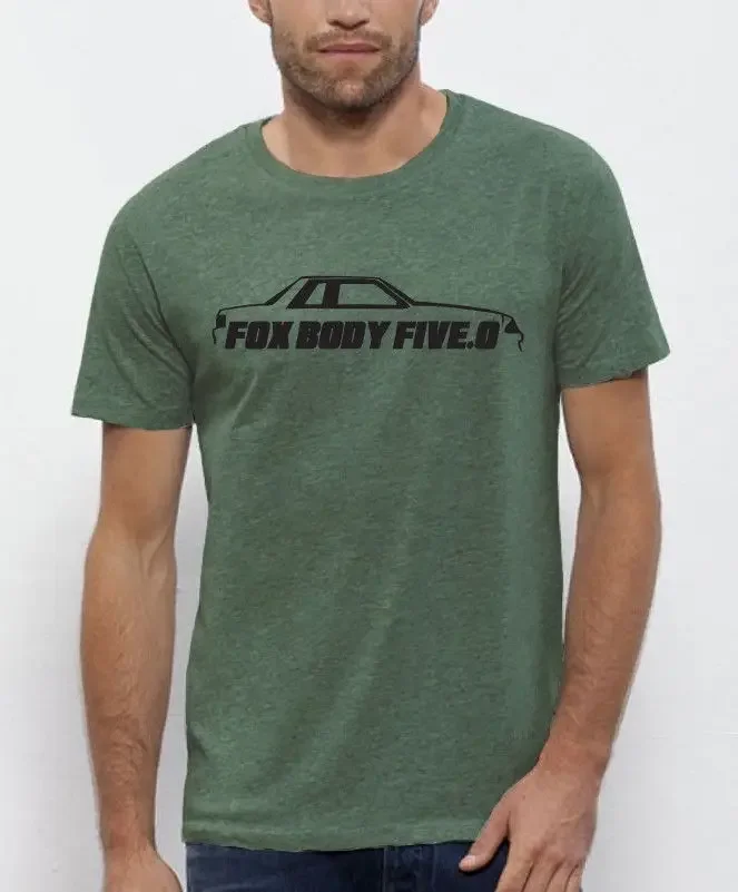 Men 2019 T-Shirt Classic American Car Fans Mustang Foxbody 5.0L T-SHIRT COUPE HATCHBACK Shelby notch LX GT cobra v8 Casual Men