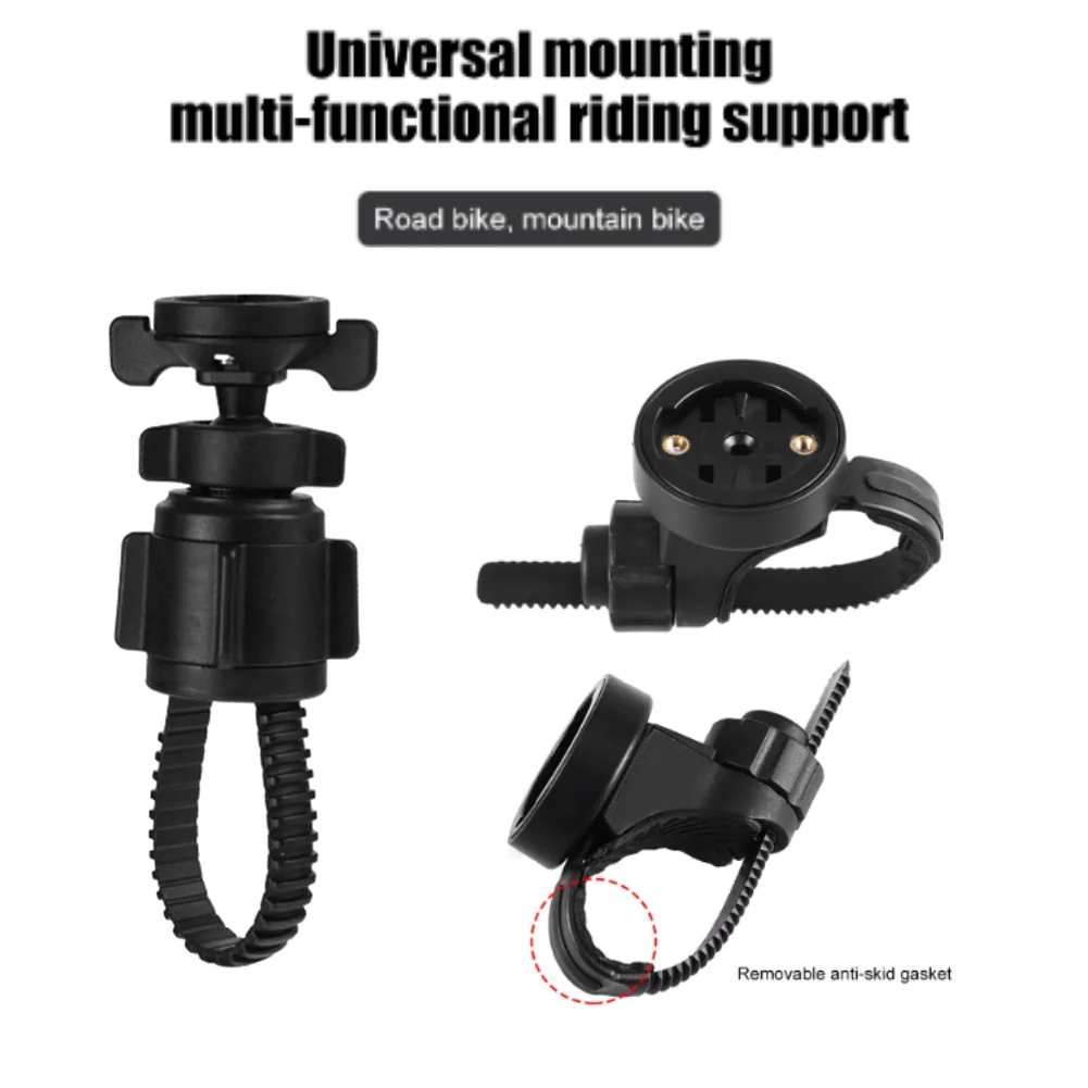 Bike Handlebar Computer Holder Multifunctional Bicycle Computer Mount 360° Rotation MTB Road Bike Stopwatch Bracket for Garmin