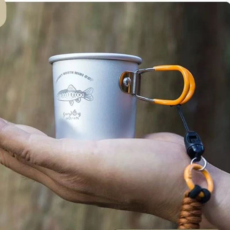 

Портативная алюминиевая чашка для кемпинга — складная дорожная кружка для кофе и чая, герметичная чашка для пикника на открытом воздухе