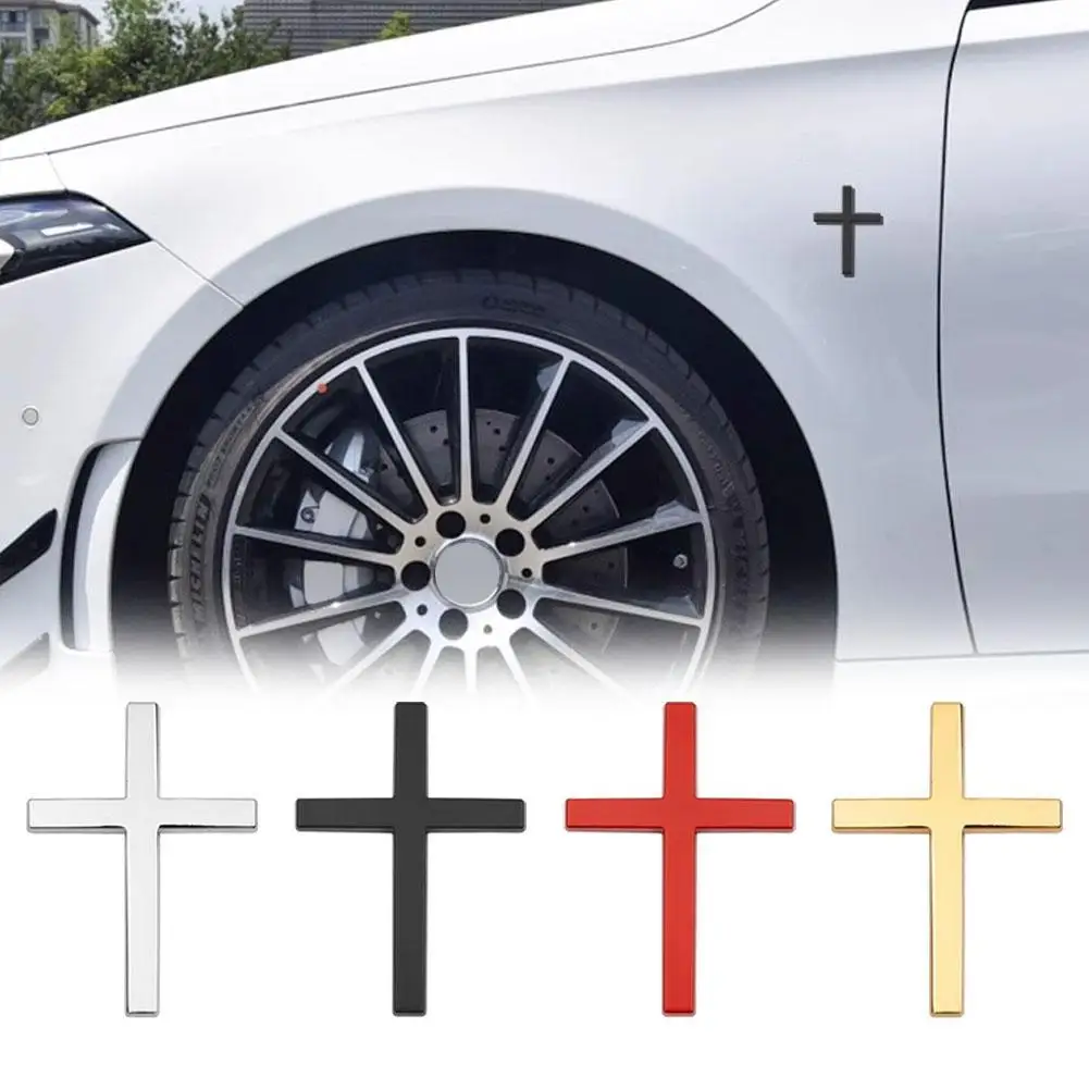 

1Pcs Car Styling Car 3D Metal Sticker Christian Cross Auto Body Emblem Badge Decal Car Accessories For BWM