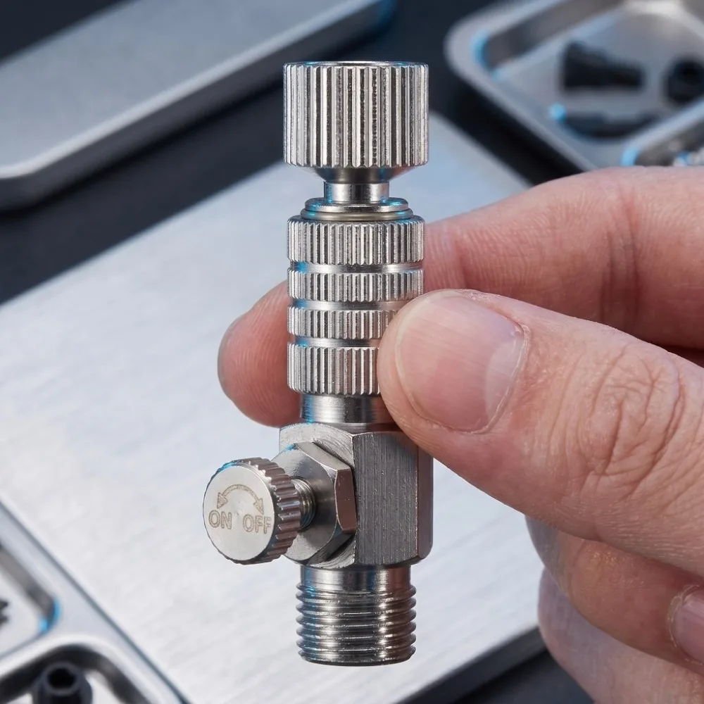 1/8 inch Airbrush Air Hose Coupler Inline Easy Mount Compressor Adaptor Fitting Wide Universal Air Hose Connector