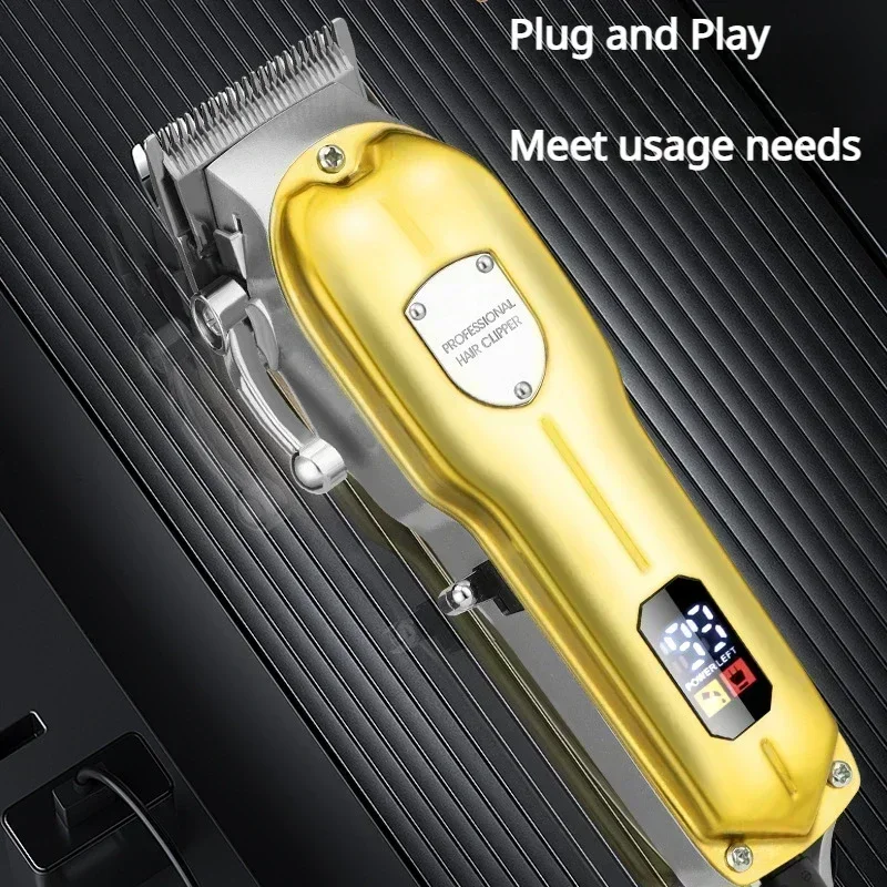 Resuxi LM-2026  Men's Oil Head Carving Electric Clipper High-power Hair Clipper Set LCD Digital Display Electric Hair Trimmer