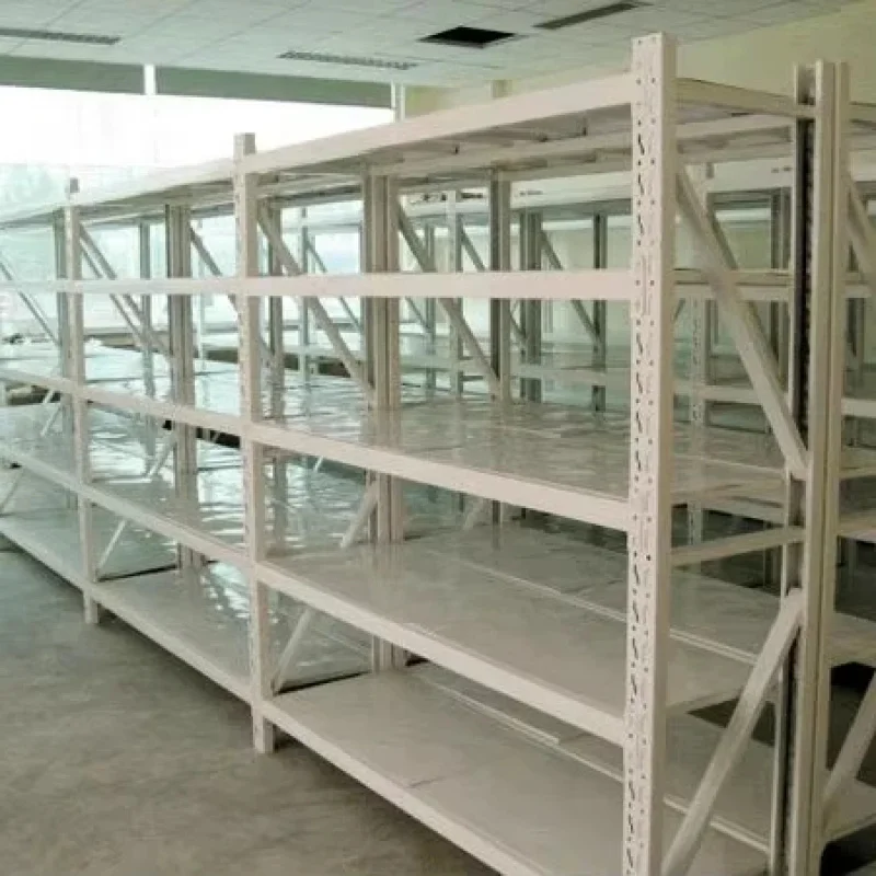 custom.White Light Duty Shelf High Quality Customized Industrial Workshop Display Warehouse Kitchen Balcony