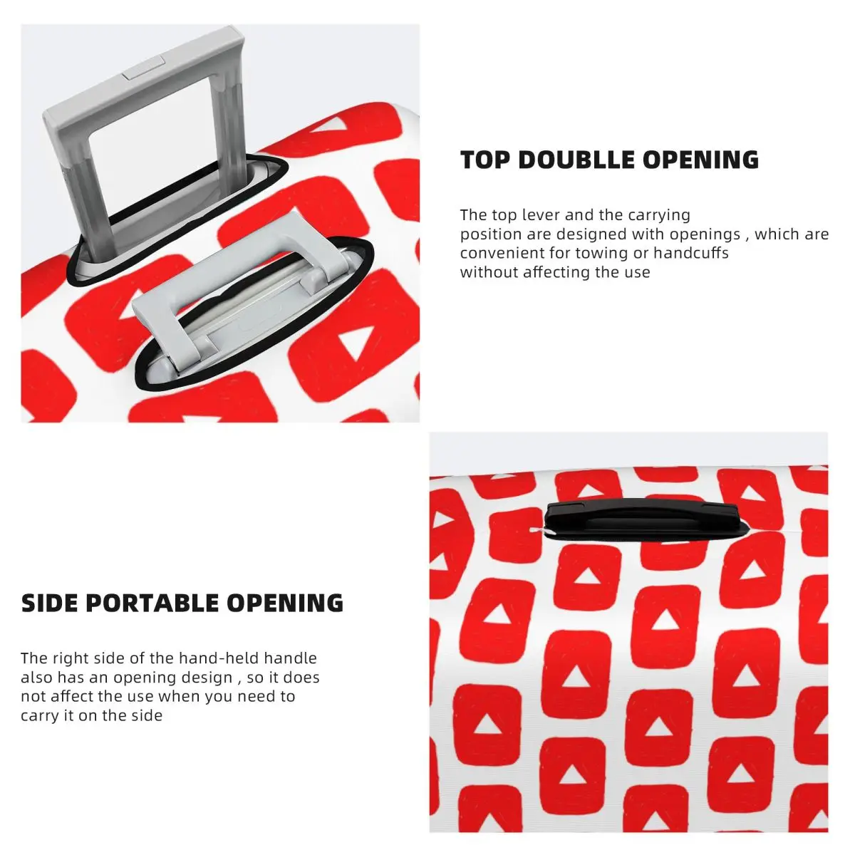 يوتيوب قلم رصاص أيقونة رسم شعار غطاء حقيبة حماية مرونة السفر الأمتعة حامي يغطي لمدة 18-32 بوصة