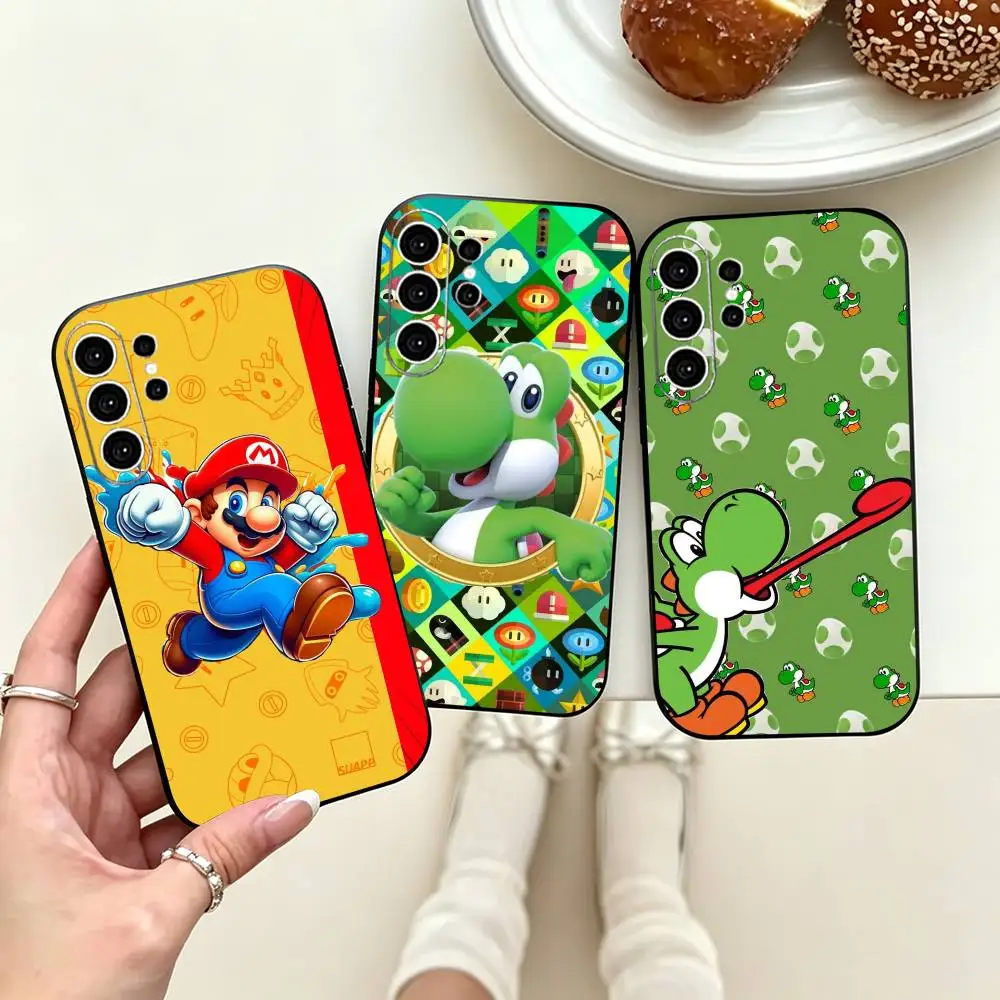 Adventure Game M-Marios Yoshi  Phone Case For Samsung S25,S24,S21,S22,S23,S30,Ultra,S20,Plus,Fe,Note,10,9,5G Black Cover