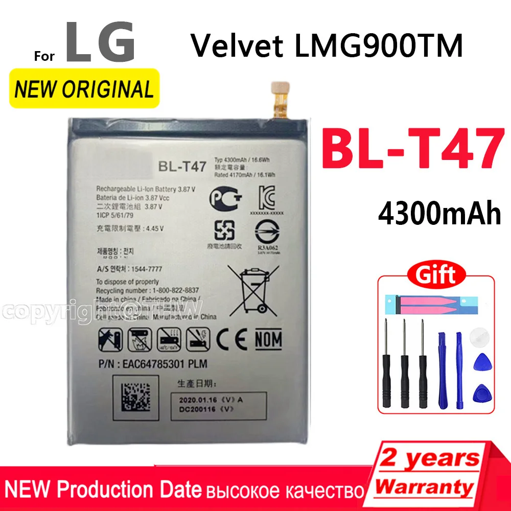 

100% Original Replacement Batteria 4300mAh BL-T47 Battery for LG BL T47 Phone Batteries With Tools+Tracking Number