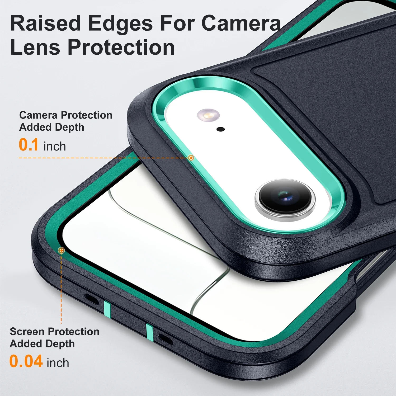 Suporte à prova de choque capa equipada para iphone air 16 17 pro max plus iphone17 bolsa de telefone de proteção resistente