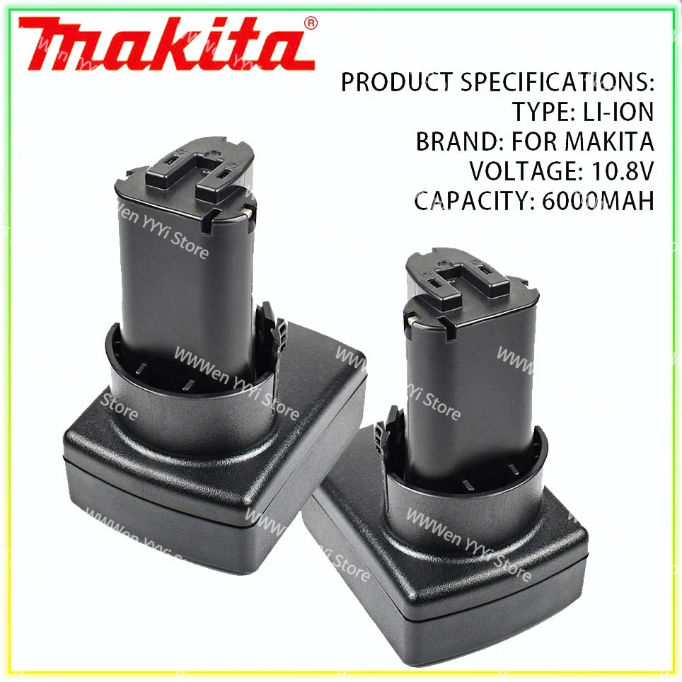 

Turpow 10.8V BL1013 Battery 6000mAh Makita BL1013 BL1014 BL1015 Li-ion Replace Power Tools Battery TD090D DF030D MUS052D