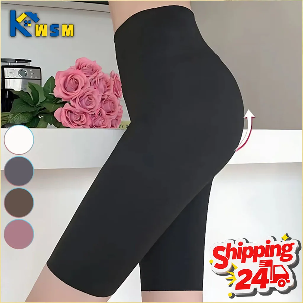 M/L/XL High-Waist-Shorts für Damen, Bauchkontrolle, Po-Lifting, Sommer, dünn, atmungsaktiv, Yogahose, elastisch, eng anliegend