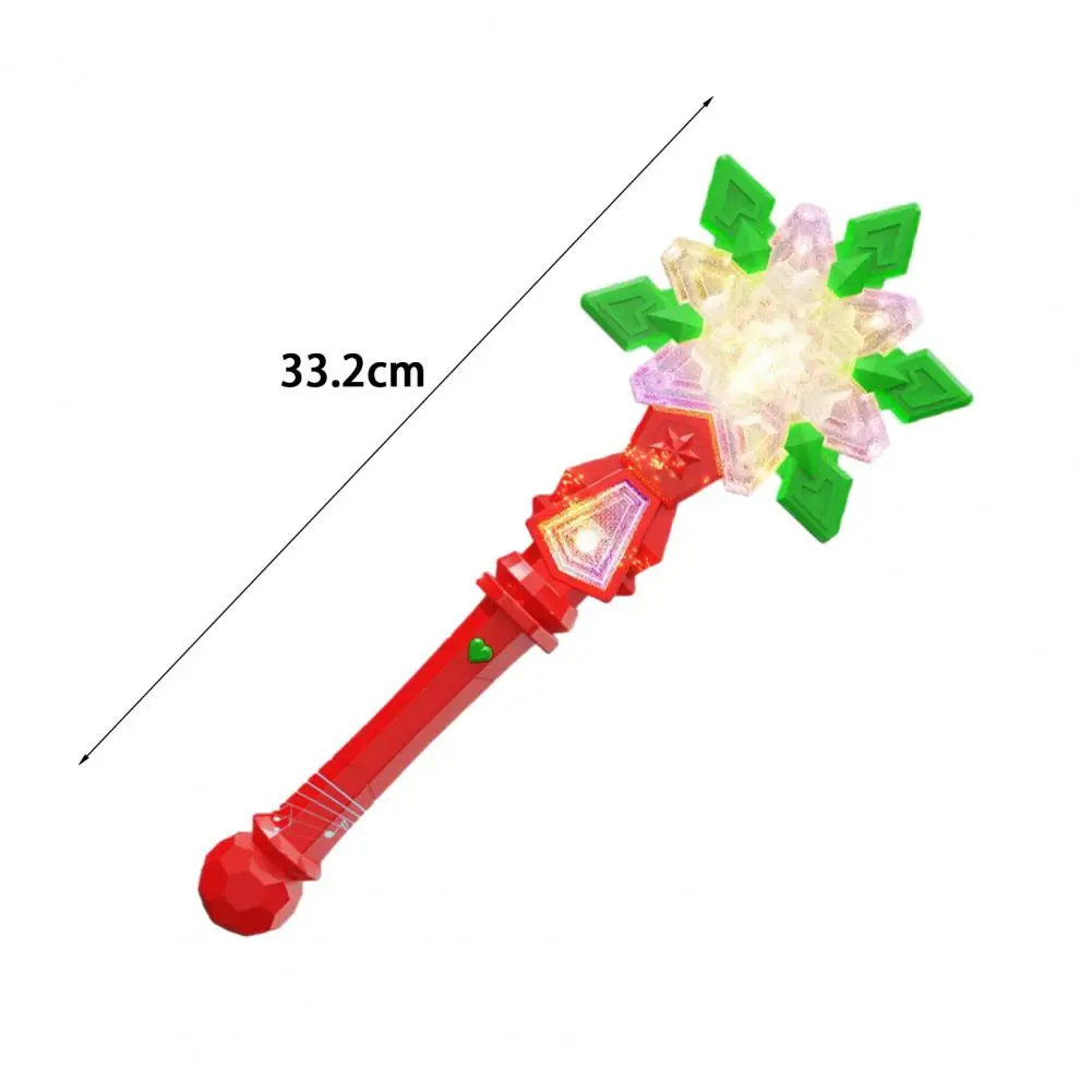 Light-up Snowflake Wand Toy for Kids Snowflake Wand with Sound Lights for Kids Princess Birthday Party for Halloween Christmas