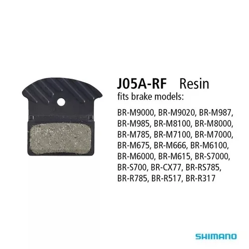 Imagen 2 del producto Shimano J05A-RF Pastillas de freno de disco MTB de resina XTR Deore XT SLX BR-M9000 M8000 Caja original