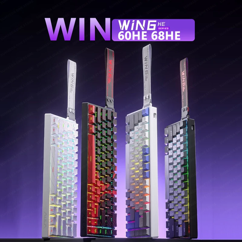 AULA Win60/Win68 HE Magnetic Swtich Keyboard&Mouse Combos Wired 8kHz Hot Swap RGB Customized Ergonomic Gaming Keyboard Set Gifts