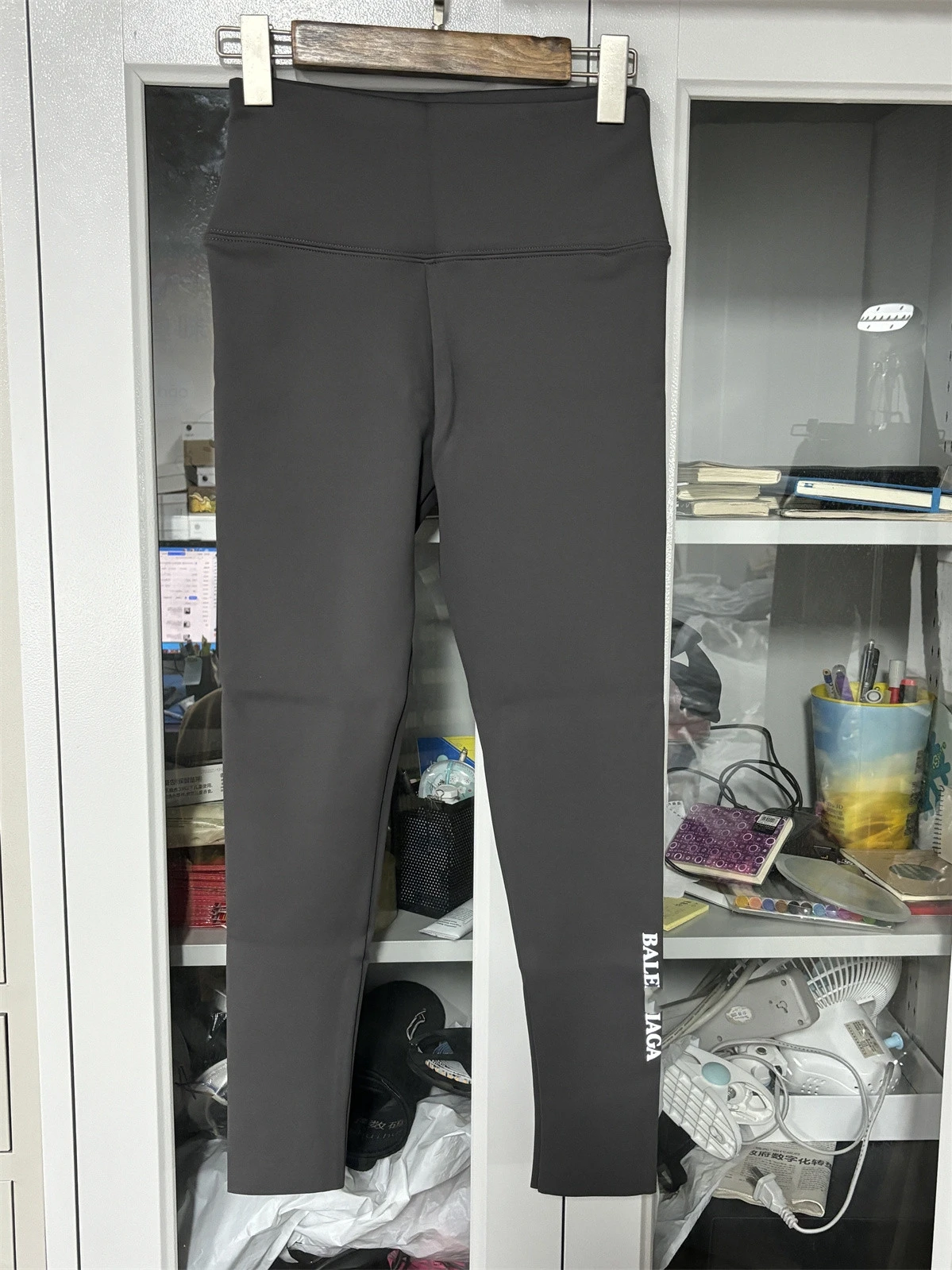 

Slimming High-Waist Fce-Lined Yoga Pants Women's Base Layer ark Pants Leggings Nine-Piece Pants Other Materials