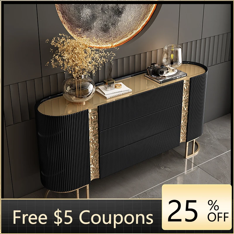 

FF Итальянский шкаф на крыльце, легкий роскошный обеденный многослойный шкафчик из цельного дерева