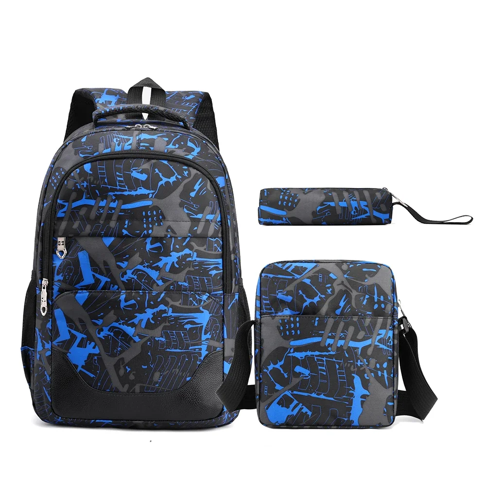 3 Pcs Travel Laptop Backpack,a Small Messenger Bag, An Umbrella Bag Extra Large Anti Theft College School Backpack For Men And W
