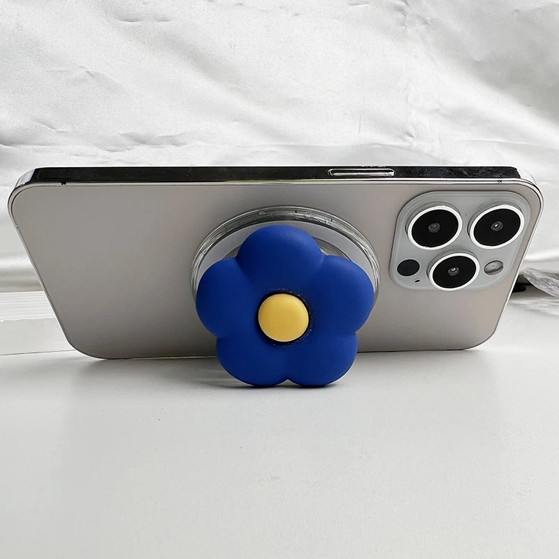 

Красивый цветной держатель для телефона из смолы с цветком, подходящий для держателя телефона Magsafe iPhone Mac Samsung