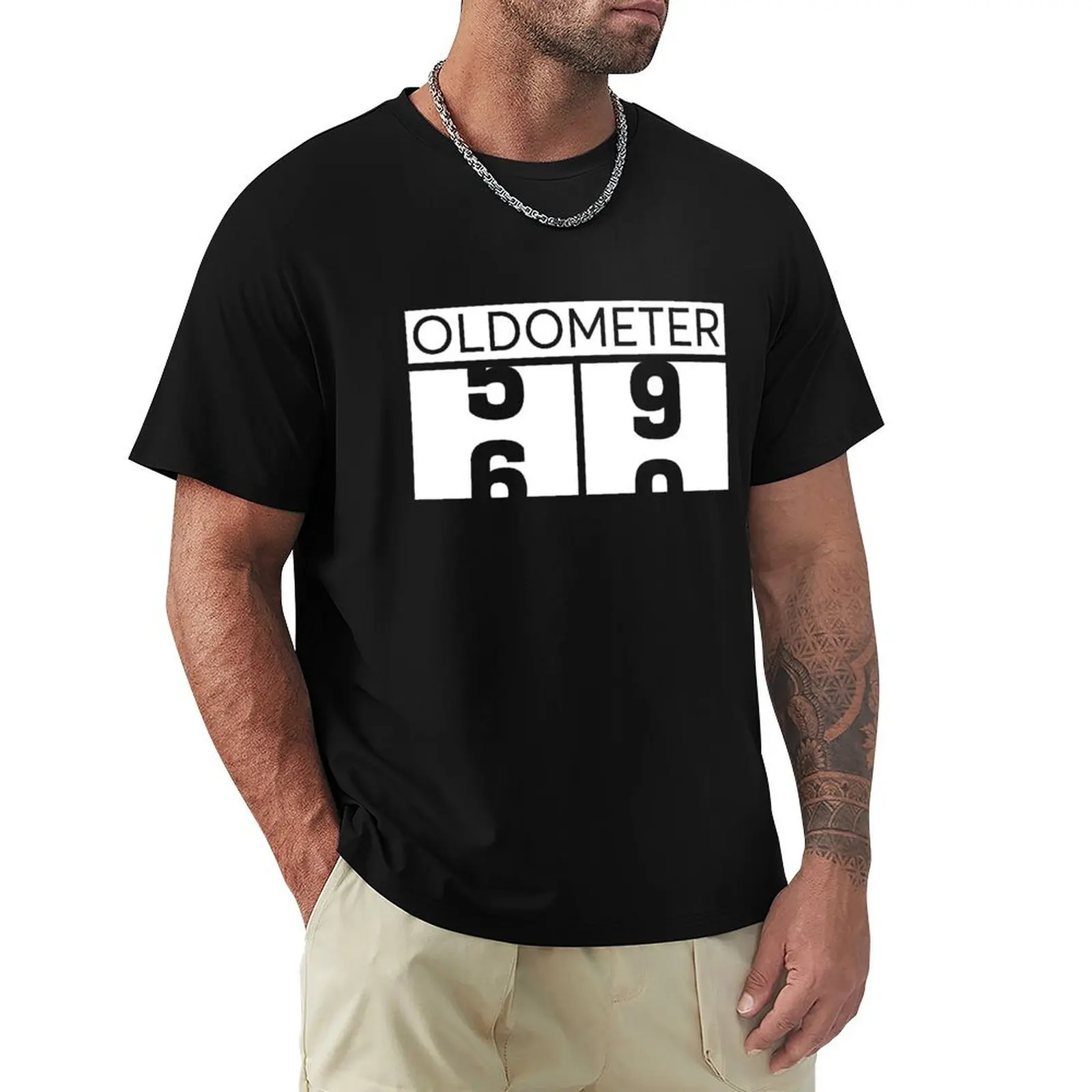 

Oldometer Shirt Funny 60th Birthday Age Odometer T-Shirt plus size tops funny costumes mens fashion