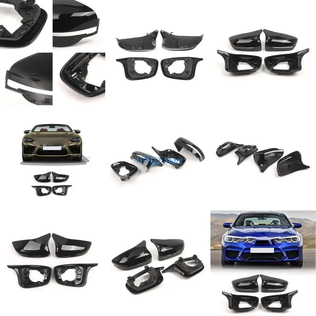 

37JE Anti Scratch Rearview Mirror Protectors 51168064657, 51168064658 ABS Black Molded Non Obstructive Folding