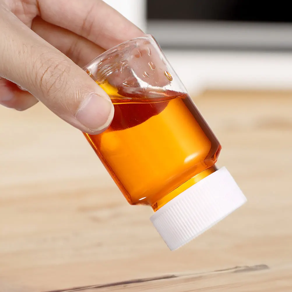 

12 Pcs 100ml Juice Bottles Beverage Containers Refillable Milk Storage Portable Drink Jar Sealing Cover Flat Bottom Practical