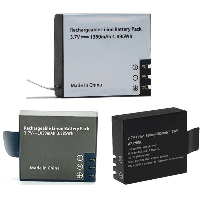 2pcs PG1350/PG1050 3.7V 900mAh Li-ion Battery for SJCAM SJ4000 Action DV Outdoor Underwater Camera